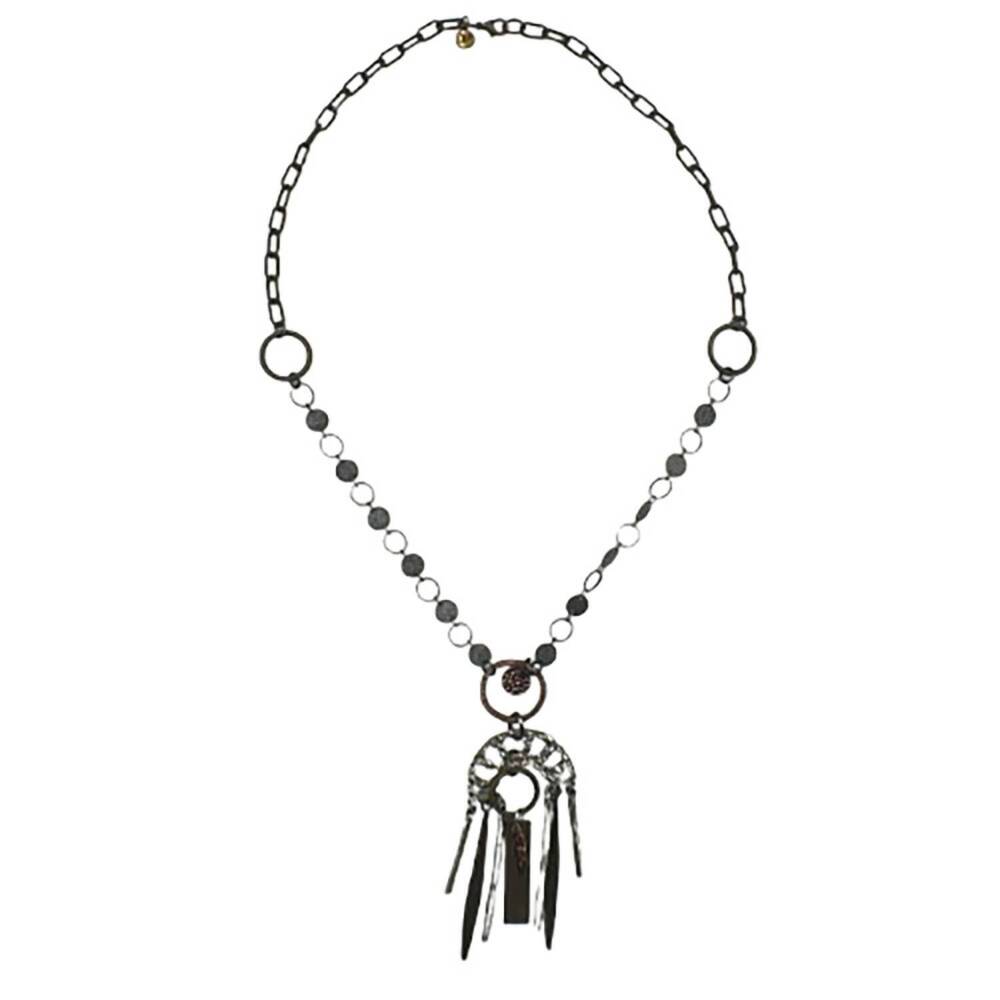 NEW LEGEND OR LIES women's hanging chandelier necklace in brass/mixed